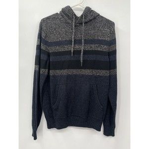 Retrofit Knit Hoodie Sweater Mens Blue Gray Size Small‎